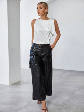 Prive Blusa Sin Mangas Con Nudo En El Hombro
