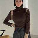 FRIFUL Jersey De Cuello Alto De Manga Larga Para Mujer