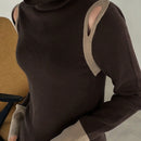 FRIFUL Jersey De Cuello Alto De Manga Larga Para Mujer
