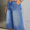 EZwear Shorts en mezclilla con bolsillo oblicuo