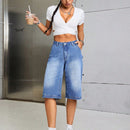 EZwear Shorts en mezclilla con bolsillo oblicuo