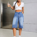 EZwear Shorts en mezclilla con bolsillo oblicuo