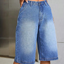 EZwear Shorts en mezclilla con bolsillo oblicuo
