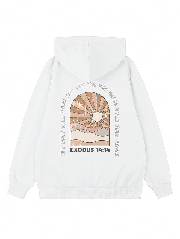 Nuevo sueter con capucha informal y suelto con estampado de sol para mujer, invierno 2024. nuestro sueter con capucha para mujer combina un diseno elegante con telas suaves para actualizar tu guardarropa.