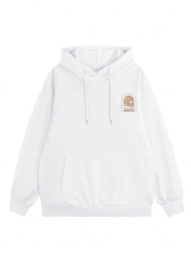 Nuevo sueter con capucha informal y suelto con estampado de sol para mujer, invierno 2024. nuestro sueter con capucha para mujer combina un diseno elegante con telas suaves para actualizar tu guardarropa.