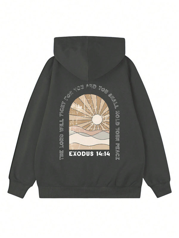 Nuevo sueter con capucha informal y suelto con estampado de sol para mujer, invierno 2024. nuestro sueter con capucha para mujer combina un diseno elegante con telas suaves para actualizar tu guardarropa.