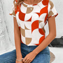 Blusa De Cuello Redondo Para Mujeres Con Dee De Giro Y Recorte En La Espalda