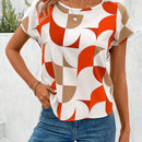 Blusa De Cuello Redondo Para Mujeres Con Dee De Giro Y Recorte En La Espalda