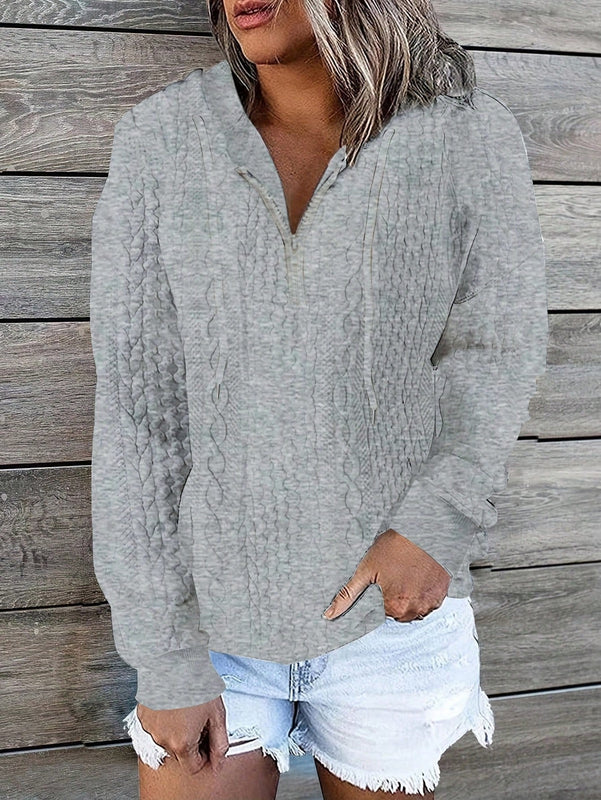 Lune sudadera con capucha texturizada para mujer