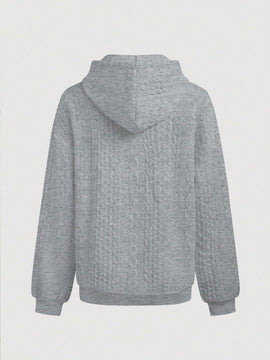 Lune sudadera con capucha texturizada para mujer