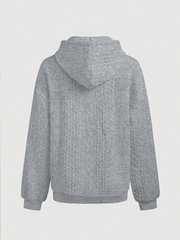 Lune sudadera con capucha texturizada para mujer