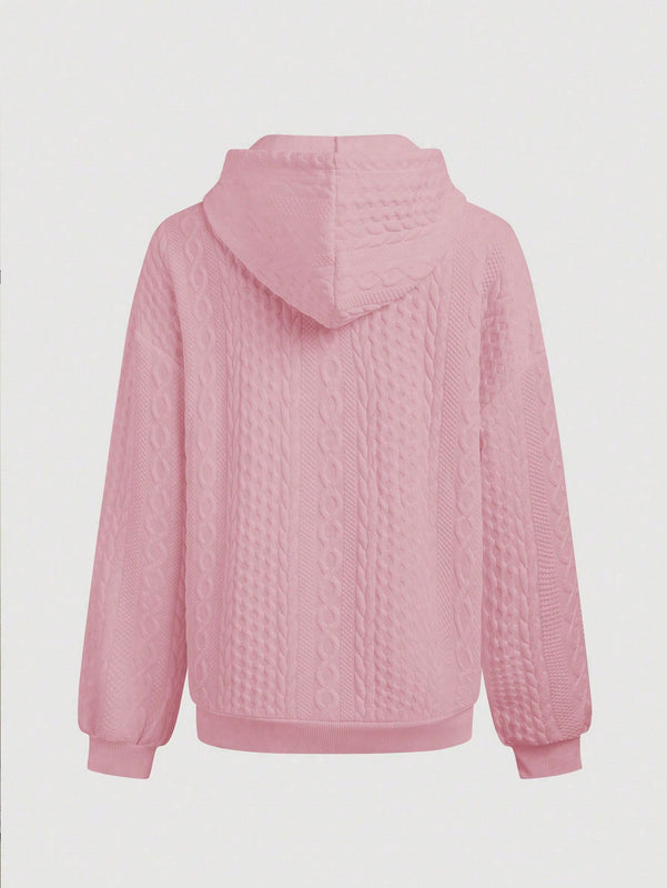 Lune sudadera con capucha texturizada para mujer