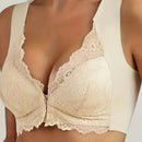 Sujetador Push-up Con Cierre Frontal De Encaje Para Mujer, Ropa Interior Sexy Para Dormir, Talla D