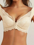 Sujetador Push-up Con Cierre Frontal De Encaje Para Mujer, Ropa Interior Sexy Para Dormir, Talla D
