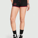 ROMWE Street Life Mini Shorts De Yoga Para Entrenamiento En Estilo Callejero Con Estampado De Arana Y Estrella Y Cintura Elastica