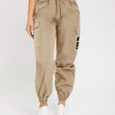 PETITE Pantalones De Carga Impresos Con Letras Para Mujer