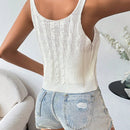 VCAY Chaqueta De Punto Sin Mangas Para Mujer De Color Solido
