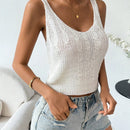VCAY Chaqueta De Punto Sin Mangas Para Mujer De Color Solido