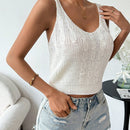 VCAY Chaqueta De Punto Sin Mangas Para Mujer De Color Solido