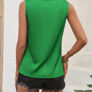 Clasi Blusa Sin Mangas Con Cuello Drapeado