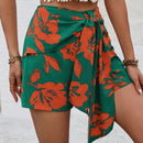 VCAY Shorts Estampados Florales Para Mujer Con Lazo Frontal