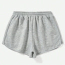 EZwear Shorts De Cintura Con Cordon Y Diseno Gris
