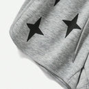 EZwear Shorts De Cintura Con Cordon Y Diseno Gris