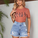 LUNE Shorts De Mezclilla Desgastados Para Mujeres