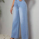 LUNE Pantalones Jeans Casuales De Pierna Recta