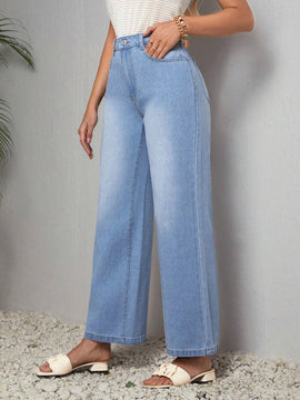 LUNE Pantalones Jeans Casuales De Pierna Recta