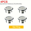 2/4pcs Anillo de Desbordamiento de Baño de Plástico, Anillo Redondo para Lavabo de 22-24mm, Anillo de Desbordamiento Electrochapado, Accesorios de Tapa de Orificio Cromado