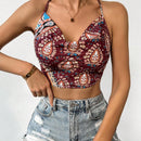 Top De Camisola De Cuello De Capucha Con Diseno Floral Para Mujer
