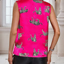 Clasi Blusa Sin Mangas Con Estampado De Leopardo Para Mujer