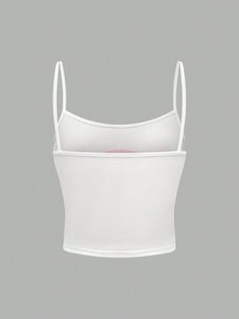 Top De Tanque De Camisola Impreso Con Logotipo Para Mujer
