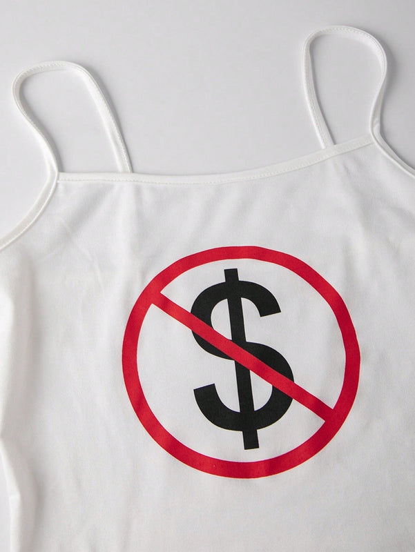 Top De Tanque De Camisola Impreso Con Logotipo Para Mujer