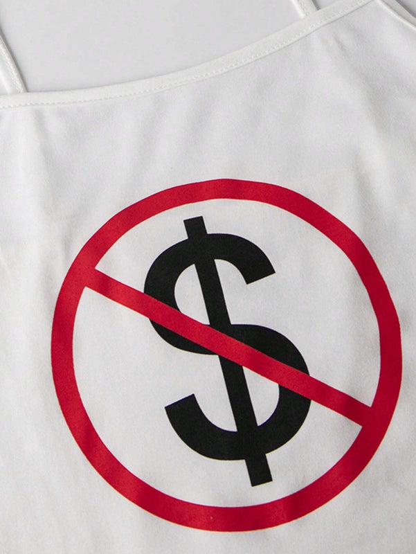 Top De Tanque De Camisola Impreso Con Logotipo Para Mujer