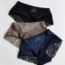3 Piezas/set De Sensuales Panties Triangulares De Seda De Hielo Para Mujeres
