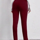 EZwear Leggings De Color Solido Para Mujer Con Diseno De Abertura En La Pierna