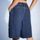 Forever 21 Pantalones Cortos De Mezclilla Desgastados Para Mujeres