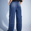 Forever 21 Jeans De Pierna Recta Con Bolsillo Diagonal De Cintura Baja