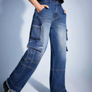 Forever 21 Jeans De Pierna Recta Con Bolsillo Diagonal De Cintura Baja