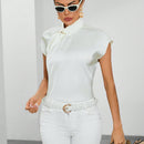 Prive Camisa Casual Con Nudos En Un Color Solido