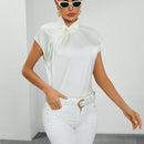 Prive Camisa Casual Con Nudos En Un Color Solido
