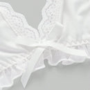 ROMWE Kawaii Conjunto De Lenceria Con Ribete De Encaje Decorado Con Lazo Para Mujer