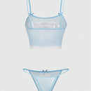 ROMWE Kawaii Lindo Conjunto De Ropa Interior De Encaje De Conejo