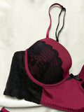 Nina Bonheur 1 set de sujetador y braguita sexy para mujer con encaje y aro de soporte