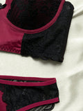 Nina Bonheur 1 set de sujetador y braguita sexy para mujer con encaje y aro de soporte