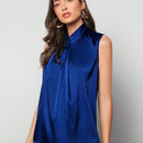 BIZwear Camisa Plisada De Color Solido Para Mujeres