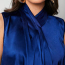 BIZwear Camisa Plisada De Color Solido Para Mujeres
