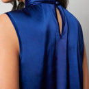 BIZwear Camisa Plisada De Color Solido Para Mujeres